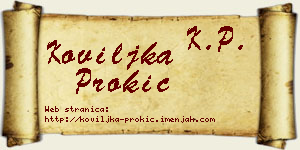 Koviljka Prokić vizit kartica